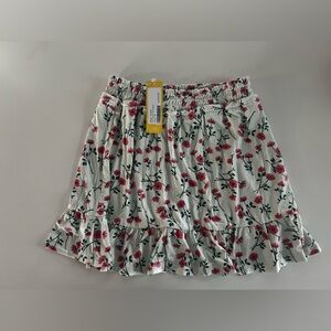 NWT Rumi + Ryder Girls’ Green Floral Print Tiered Fit & Flare Skort Sz M (8-10)